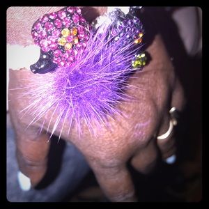 Baby bubbles purple flurry poodle bracelet